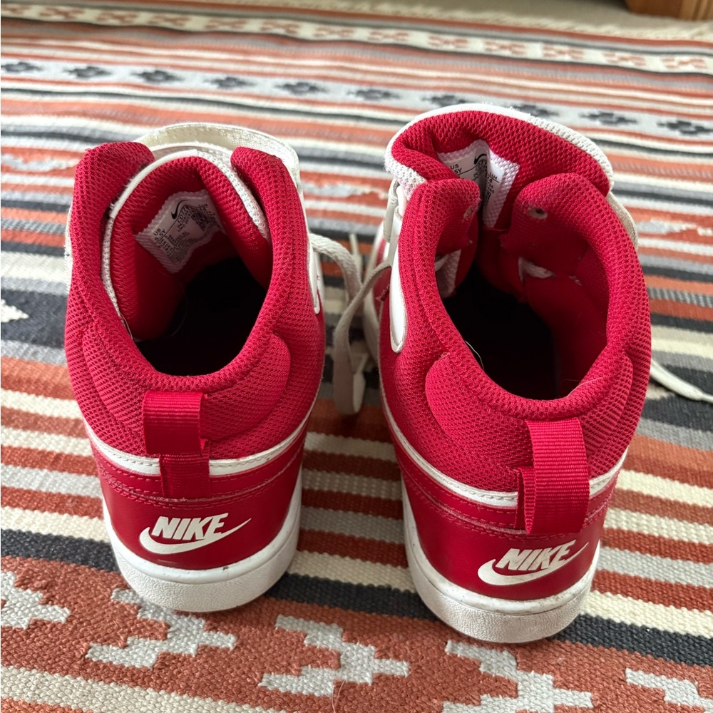 Nike Kids' High-Top Sneakers in Red and White